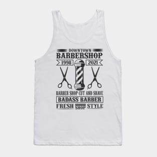 Barber Design Downtown Barbershop 61 Tank Top